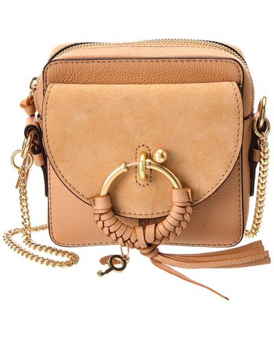 See By Chloé Joan Leather & Suede Camera Bag - Natural