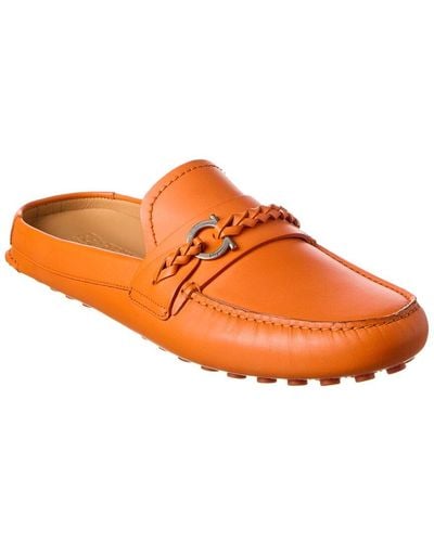 Ferragamo Grand Leather Loafer - Orange