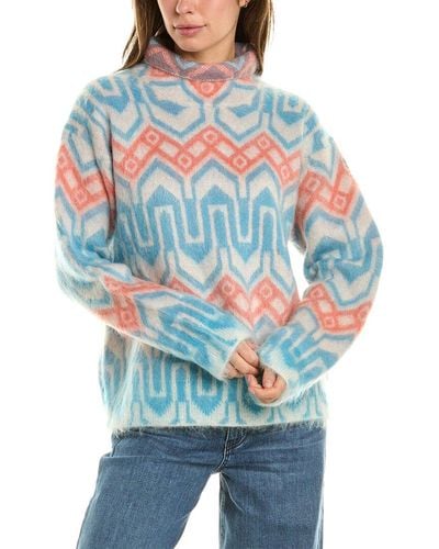 Moncler Mohair & Wool-blend Sweater - Blue