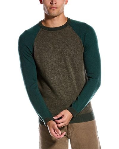 SCOTT & SCOTT LONDON Wool & Cashmere-blend Crewneck Sweater - Green