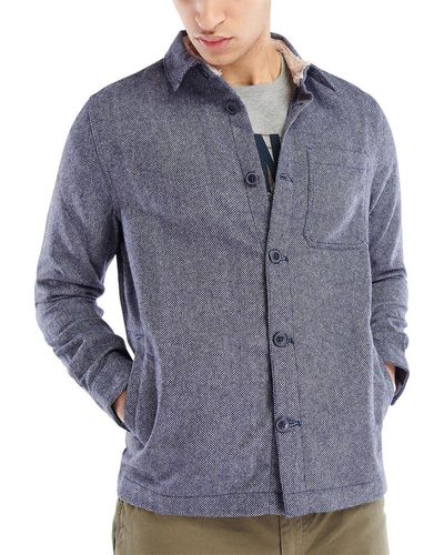 Barbour Thompson Wool-blend Overshirt - Blue