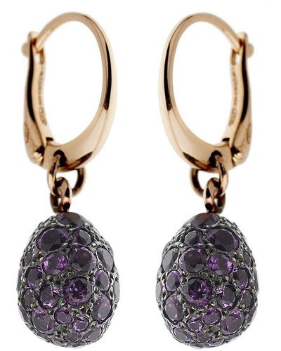 Pomellato 18K & 2.50 Ct. Tw. Amethyst Tabou Drop Earrings (Authentic Pre-Owned) - Blue