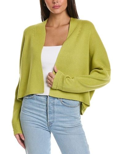 Theory Otto Crop Cashmere-blend Cardigan - Yellow