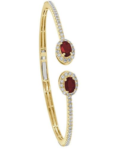 Sabrina Designs 14k 2.24 Ct. Tw. Diamond & Ruby Bangle Bracelet - Metallic