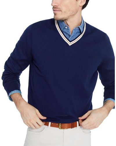 J.McLaughlin Solid Keene Cashmere-blend Sweater - Blue