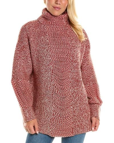 St. John Fringe Wool Sweater - Red