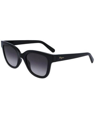 Ferragamo Smoke Gradient Square Sunglasses - Black