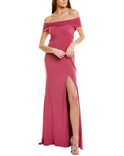 Rene Ruiz Off-shoulder Gown - Pink