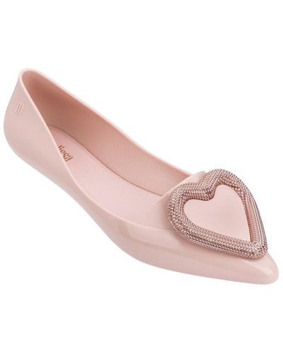 Melissa Pointy Heart Ballerina Flat - Pink
