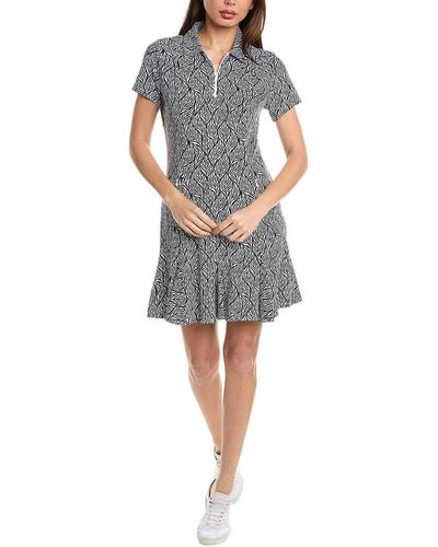 IBKUL Short Sleeve Godet Dress - Gray