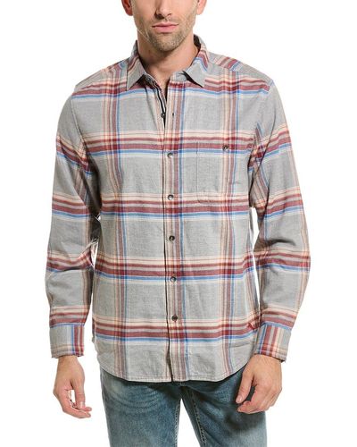 Tommy Bahama Canyon Beach Montara Plaid Shirt - Gray