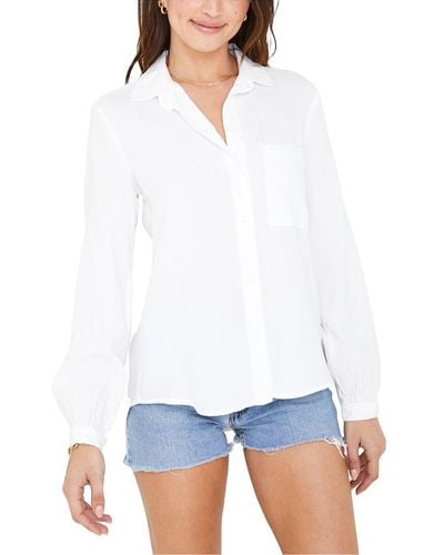 Bella Dahl Pocket Button-down Shirt - White