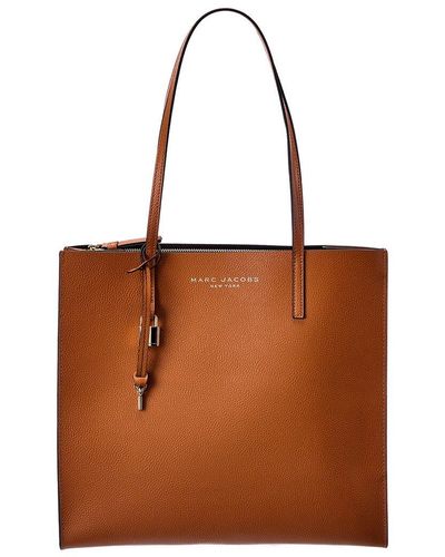 Marc Jacobs Grind Leather Tote - Brown
