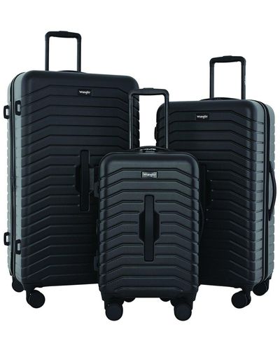 Wrangler Cameron 3Pc Expandable Luggage Set - Black