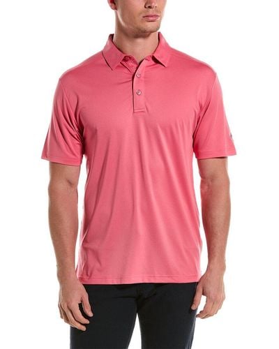 Callaway Apparel Micro Hex Solid Polo Shirt - Red