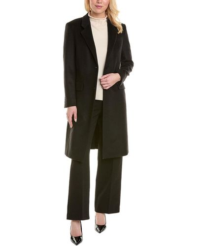 BOSS Catara Wool & Cashmere-blend Coat - Black