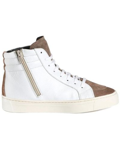 The Flexx Sneak Top Leather & Suede Sneaker - White