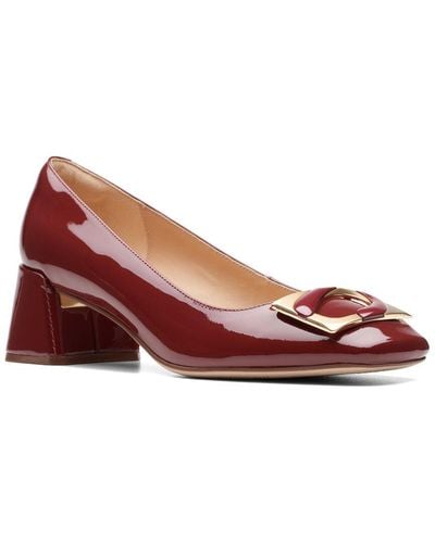 Clarks Nyta45 Jazz Leather Pump - Red