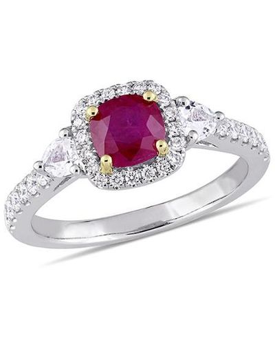 Rina Limor 14k 1.45 Ct. Tw. Diamond & Gemstone Ring - Pink