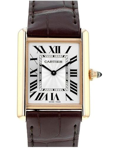 Cartier Tank Louis Watch (Authentic Pre-Owned) - Black