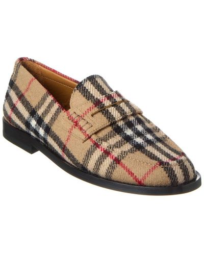 Burberry Check Felt Wool Loafer - Multicolor