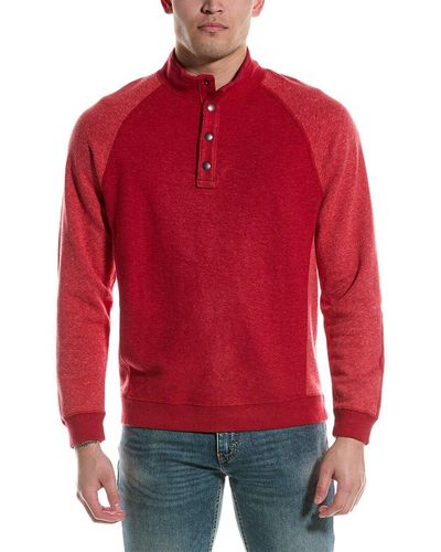 Tommy Bahama Sport Scrimmage Snap Mock Pullover - Red