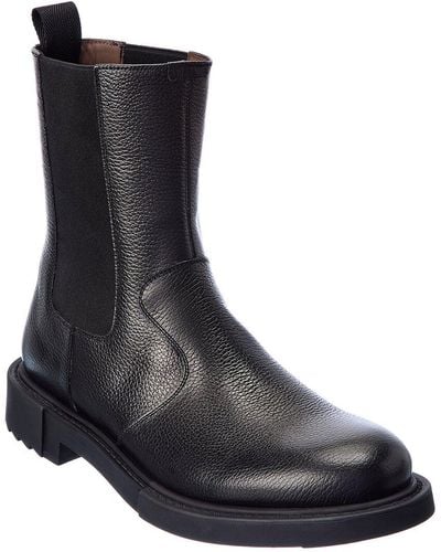 Ferragamo Loreno Leather Boot - Black