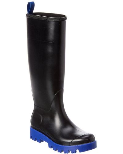 Gia Borghini Giove Bis Tall Rubber Rain Boot - Black