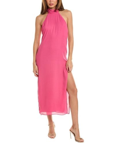 Krisa Halter Midi Dress - Pink