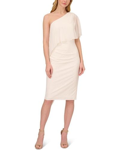 Adrianna Papell Sheath Off The Shoulder Dress - Natural