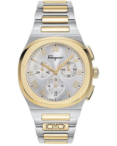 Ferragamo Elliptical Watch - Metallic