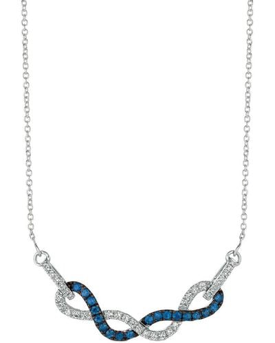 Le Vian Escape 14K 0.64 Ct. Tw. Diamond & Sapphire Necklace - Blue