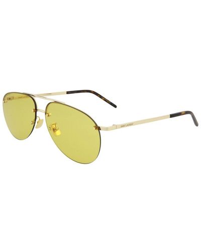 Saint Laurent Unisex Sl416 60mm Sunglasses - Metallic