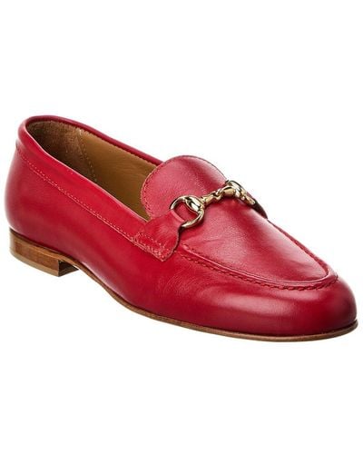Alfonsi Milano Simona Leather Loafer - Red