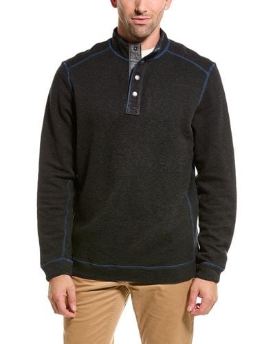 Tommy Bahama Fliprider Snap Mock Pullover - Black