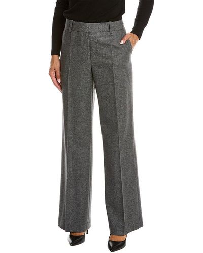 Lafayette 148 New York Sullivan Wool Pant - Gray