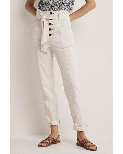 Boden Belted High-rise Jean - Natural