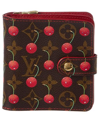 Louis Vuitton Limited Edition Monogram Canvas Cerises Compact Zippy Wallet
