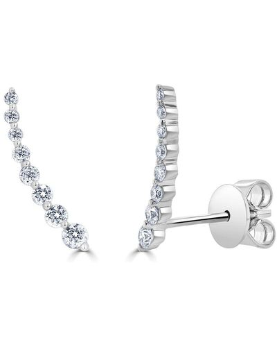 Sabrina Designs 14k 0.28 Ct. Tw. Diamond Climber Earrings - White