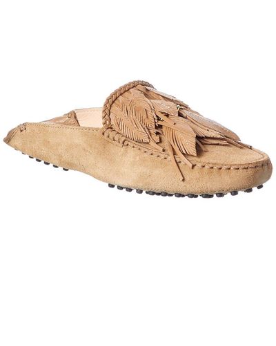 Tod's Tods Feather Suede Loafer - Brown