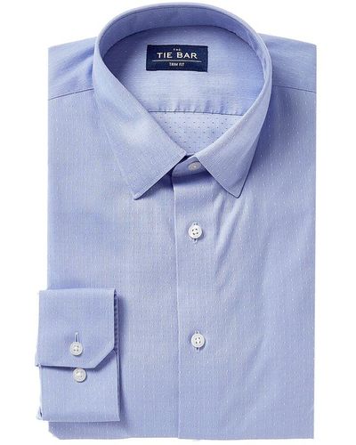 Tie Bar The Trim Fit Dress Shirt - Blue
