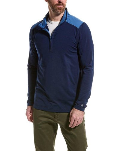 Brooks Brothers Golf 1/2-zip Pullover - Blue