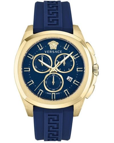 Versace Geo Chrono Watch - Blue