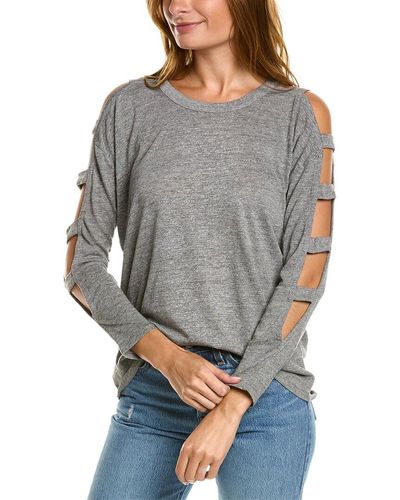 Chaser Strappy Cutout T-shirt - Grey