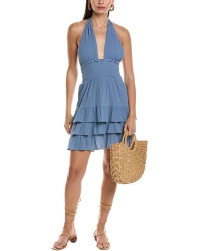 Elan Halter Mini Dress - Blue