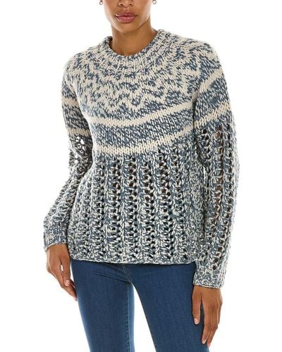 Theory Chevron Wool & Cashmere-blend Sweater - Multicolor
