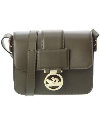 Longchamp Box-trot Leather Shoulder Bag - Grey