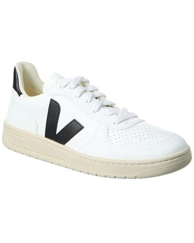 Veja V-10 Leather Trainer - White