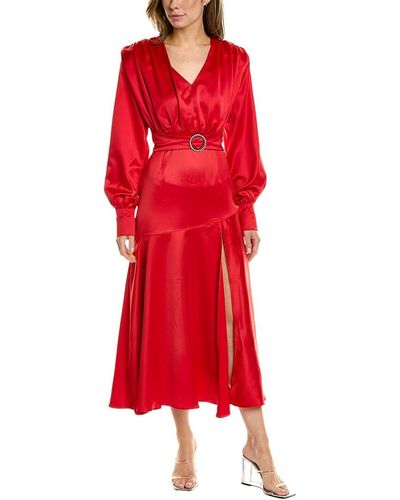 Beulah London Midi Dress - Red