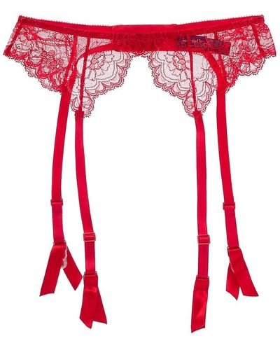 Journelle Anais Suspender Belt - Red